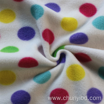 Poly100% Colorful Dot Pattern Soft Hand Feeling High Quality Reasonable Price Printed Polar Fleece